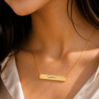 Gold Plated Beautiful Bar Name Necklace