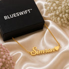 Gold Plated Beautiful Heart Name Necklace