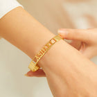 Gold Plated Classic Name Bracelet - Adjustable