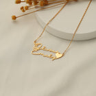 Gold Plated Signature Couple Name Necklace