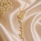 Gold Plated Flower Name Necklace