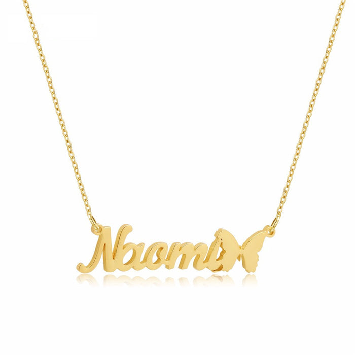 Personalized Butterfly Name Necklace