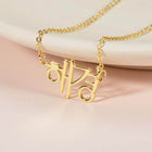 Gold Plated Korean Name Necklace