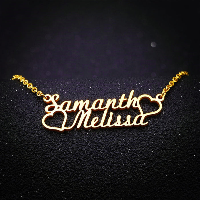 Personalized Love Heart Name Necklace