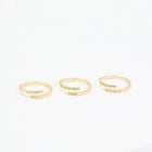 Gold Plated Couple Minimal Name Ring - Adjustable