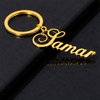 Gold Plated Name Keychain