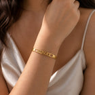 Gold Plated Classic Name Bracelet - Adjustable