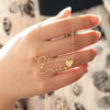 Gold Plated Signature Couple Name Necklace