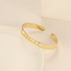Gold Plated Classic Name Bracelet - Adjustable