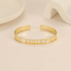 Gold Plated Classic Name Bracelet - Adjustable
