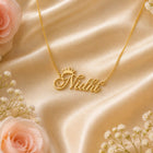Gold Plated Crown Name Necklace
