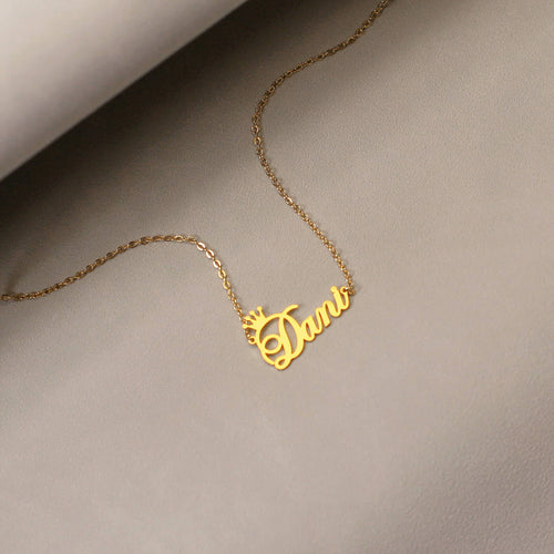 Personalized Crown Name Necklace