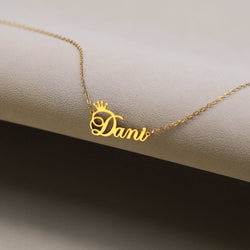 Personalized Crown Name Necklace