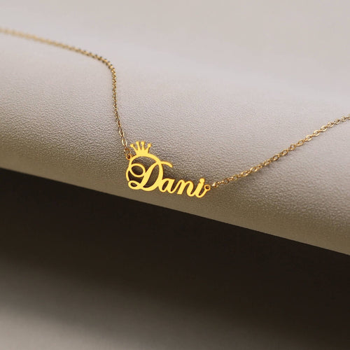 Personalized Crown Name Necklace