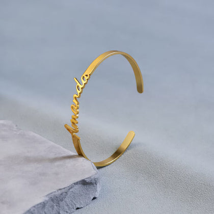 Gold Plated Simple Name Bracelet