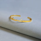 Gold Plated Simple Name Bracelet