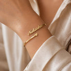 Gold Plated Heart Name Bracelet