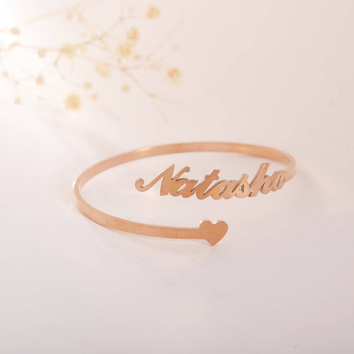 Personalized Heart Name Bracelet