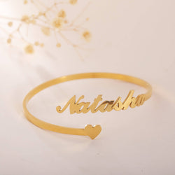 Personalized Heart Name Bracelet
