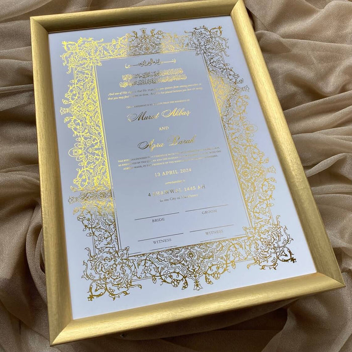 Personalized Nikah Nama With Pen