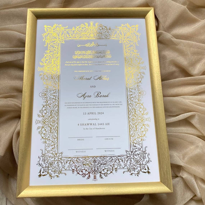 Personalized Nikah Nama With Pen