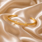 Gold Plated Simple Name Bracelet