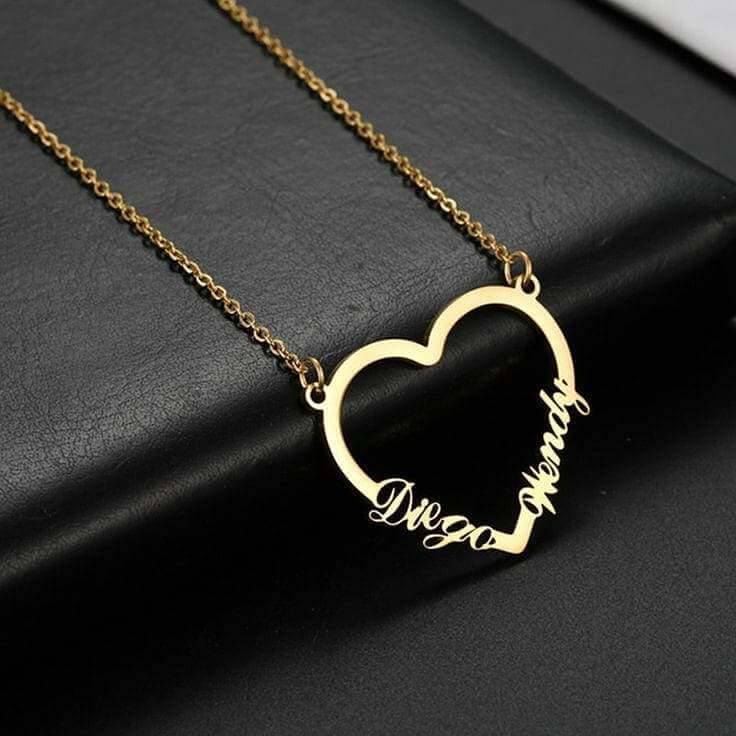 Personalized Heart Shape Name Necklace