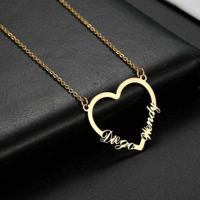 Personalized Heart Shape Name Necklace