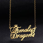 Gold Plated Crown & Butterfly Name Necklace