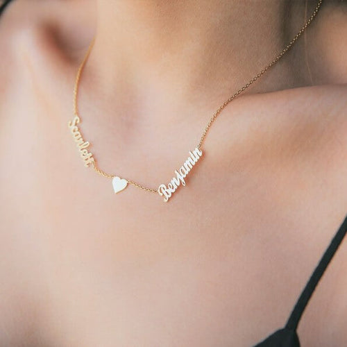 Personalized Small Heart Name Necklace