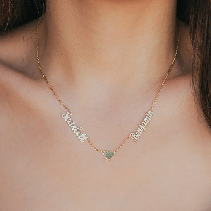 Personalized Small Heart Name Necklace